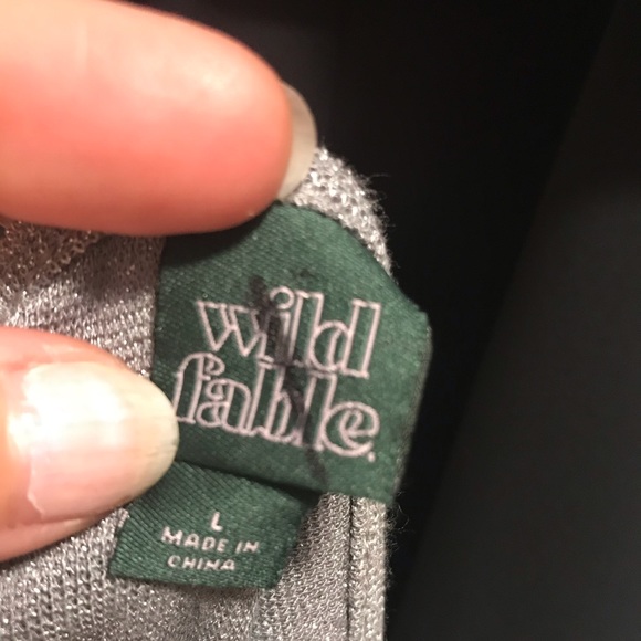 Wild Fable Silver Sparkle Bodysuit, Large - Picture 2 of 6